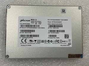 HP 724936-001 745679-002 Micron M550 64GB SSD Unità a Stato Solido SATA NUOVO - Leggi - Foto 1 di 4