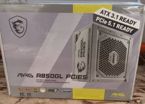 MSI - MAGA850GLPCIE5WT - MAG A850GL PCIE5 Power Supply - White - Picture 1 of 3