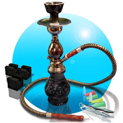 31,5cm Shisha Wasserpfeife schwarz SET Zubehör wählbar +Schlauch Yaara WP13S - Bild 1 von 3