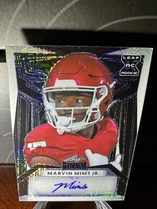 2023 Marvin Mims Jr. Leaf Metal White Mojo Portrait Auto #PA-MMJ 1/2