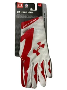 Under Armour Highlight Skill Position Football Gloves White Red (1271169-102 ) - Picture 1 of 8