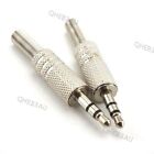 3.5mm 2 Ring 3 Poles Stereo Jack audio Metal connector Cable Solder Adapter 10H