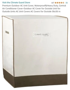 Premium Outdoor Ac Unit Cover Water Proof And Heavy Duty 36x36 - Picture 1 of 6