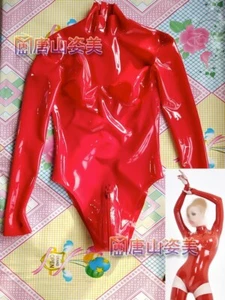 latex catsuit women latex swimsuit 3D breast back zip and crtoch zip 0.4mm - Picture 1 of 6