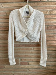 Wet Seal White Shrug Sweater Medium - Picture 1 of 7