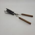 Antique Hair Crimping Iron With Wooden Handles