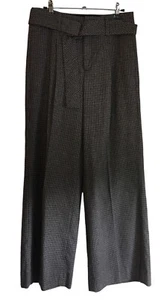 Banana Republic Pants Size 6P Pleated Plaid Wide Leg Belted Dress Pants NEW $119 - Picture 1 of 7