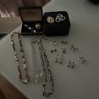 Vintage jewellery job lot : Brooches , Earrings and Necklaces