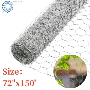 2" Holes 72" × 150' Galvanized Poultry Net - Metal Fencing / Chicken Wire - Picture 1 of 15
