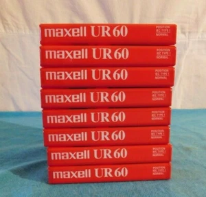 NEW 8 Maxwell UR 60 Minute Normal Bias 90m Audio Cassettes Sealed - Picture 1 of 4