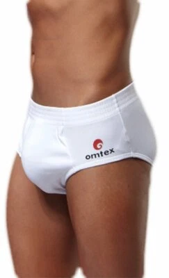 Omtex Cotton Sports Brief, Men's Medium (White) US - Image 1 of 4