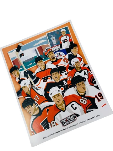 2023 PHILADELPHIA FLYERS 90S THROWBACK THURSDAY POSTER Cover