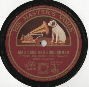 NOEL COWARD CLASSIC 78 - MAD DOGS AND ENGLISHMEN - LET'S SAY GOODBYE - EX+ COND - Picture 1 of 3