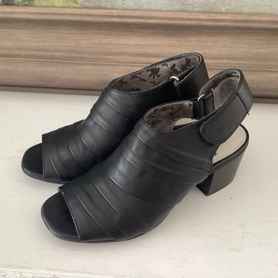 White Mountain Ladue Womens Size 5.5 Black Peep Toe 2.5" Heel Peep Toe Shoes - Image 1 of 4