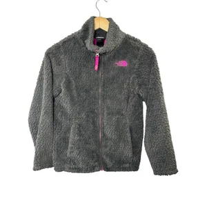 The North Face Gray Laurel Fleece Full Zip Jacket Girls Medium 10/12 - Picture 1 of 9