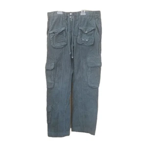 NWOT Women's Free People Tahiti Cord Cargo Pants Green Corduroy - Picture 1 of 7