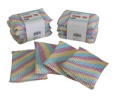 DEPENDABLE INDUSTRIES INC. ESSENTIALS 12 pack Scouring Pad Non-Scratch Cleaning Sponges Multi-Purpose Reusable New