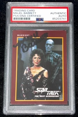 Majel Barrett Roddenberry "Lwaxana Troi" STAR TREK Signed Auto Rookie Card PSA - Image 1 of 2