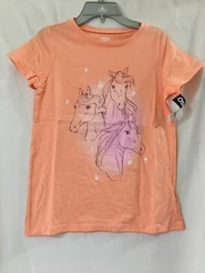 NWT Oshkosh Horse Shirt Top Girls Short Sleeve Many size Coral - Picture 1 of 4