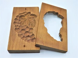 WAGASHI Kashigata Japanese Sweets Pastry Cake Wooden Mold Grape Vintage Antique - Picture 1 of 12