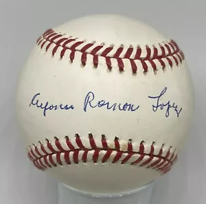 Al Lopez Signed Baseball Full Name Alfonso Ramon JSA Sticker ONLY White Sox HOF - Picture 1 of 2