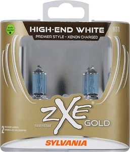 SYLVANIA - H11 SilverStar zXe GOLD High Performance Halogen Headlight Bulb - Picture 1 of 2