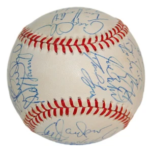 1990 Orioles 30+ Signed Baseball includes Cal Ripken Jr, Curt Schilling & Oates - Picture 1 of 7