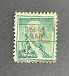Delevan, Kansas Type 745 Precancel - 1 cent Washington - U.S. #1031 - KS - Picture 1 of 1