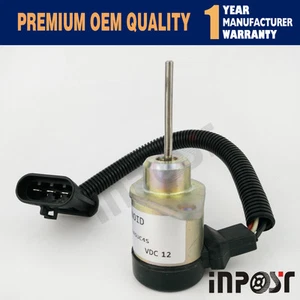 6691498 12V Fuel Stop Solenoid Fit Bobcat S130 S150 S160 S175 S185 S205 S450 - Picture 1 of 6