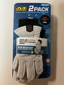 Mechanix Wear Cold Weather Driver Work Gloves 2 Pair  Medium Leather Goatskin - Picture 1 of 1