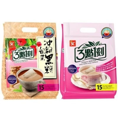 [3:15PM] 3點1刻 Té de leche Okinawa azúcar morena/rosa leche afrutada 15 bolsas/paquete Foto 1 de 4