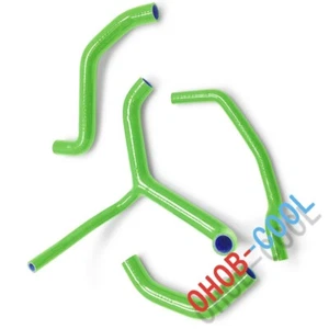 Green For 2016-2020 2019 Kawasaki Ninja ZX10R Silicone Radiator Coolant Hose Kit - Picture 1 of 15
