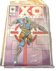 Z X-O Database #1 VHTF Valiant X-O Manowar Signature 1993 Comic Valiant Signed - Foto 1 di 2