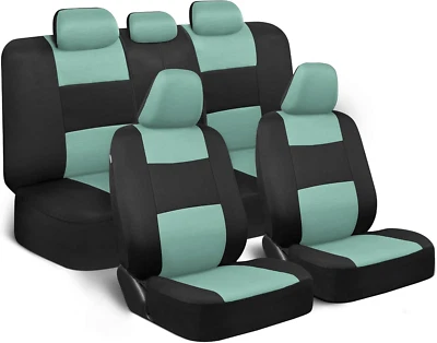 Juego completo de fundas de asiento de coche Polypro en negro como nuevo - Banco dividido delantero y trasero S Foto 1 de 4