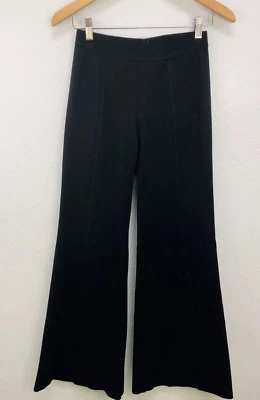 Pantalones de vestir para mujer Yoana Baraschi negros cintura elástica piernas anchas talla M EE. UU. Foto 1 de 4