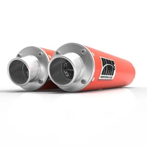 HMF Performance Series Can-Am Red Dual Slip On Exhaust Pipe Renegade 1000 - Picture 1 of 3