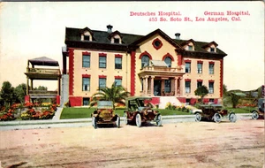 LOS ANGELES, CALIFORNIA - DEUTSCHES GERMAN HOSPITAL - OLD POSTCARD - Picture 1 of 2