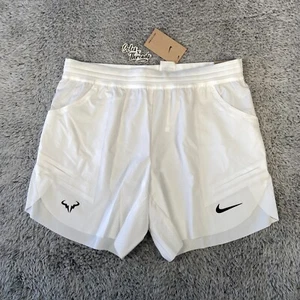 Nike ADV Rafa Advantage 7" Tennis Court Shorts Size XL Men White DV2881-100 - Picture 1 of 7