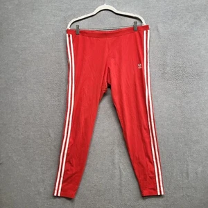 adidas Originals Girls Activewear Pants XL Red Legging Logo Embroidered - Picture 1 of 10