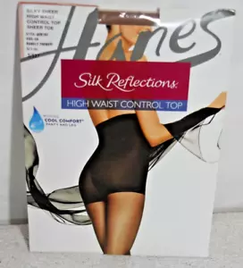 Pantimedias Hanes Silk Reflections sedosas transparentes cintura alta apenas hay AB A B 184 - Imagen 1 de 9