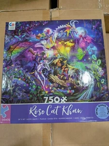 Rose Cat Khaw 750 Piece 24 Inch x 18 Inch Puzzle includes poster unicorn dragon - Picture 1 of 1