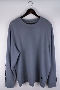 Hollister Men Sweatshirt Jumper Casual Grey Cotton Blend Pullover size 2XL