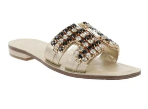 GOLD & GOLD GL820 CIABATTE SCARPE DA INFILARE DONNA PIETRE ECOPELLE NERO - Imagen 1 de 2