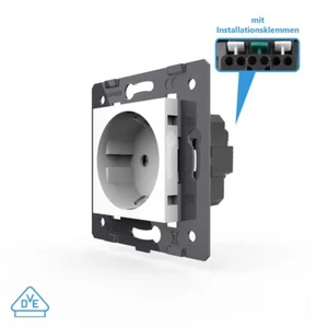 LIVOLO Modul Steckdose Schuko VDE Installationsklemmen Kindersicherung Weiß - Bild 1 von 9