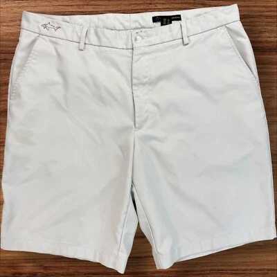 Pantalones Cortos de Golf Greg Norman Para Hombres 38 Frente Plano Ligeros Beige Caqui Informales Foto 1 de 4