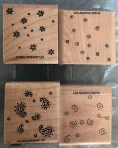 Mounted Stampin Up Fresh Fillers Stamp Set 4pc 2003 Retired - Picture 1 of 3