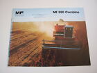 Massey-Ferguson MF 550 Combine Harvester Color Brochure 24 pg. Original MINT '80