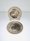 Poole Pottery   Cat  Kitten Playing And Horse Pair Of Inscribed Display Plates