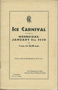 January 1930 Richmond Bridge Ice Carnival Program, Twickenham, London England - Picture 1 of 2