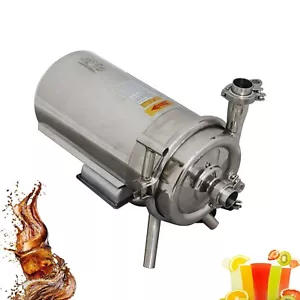 Food Grade Centrifugal Pump 5T/H Stainless Juice/Milk/Tea Transfer Pump 110V 2hp - Picture 1 of 23